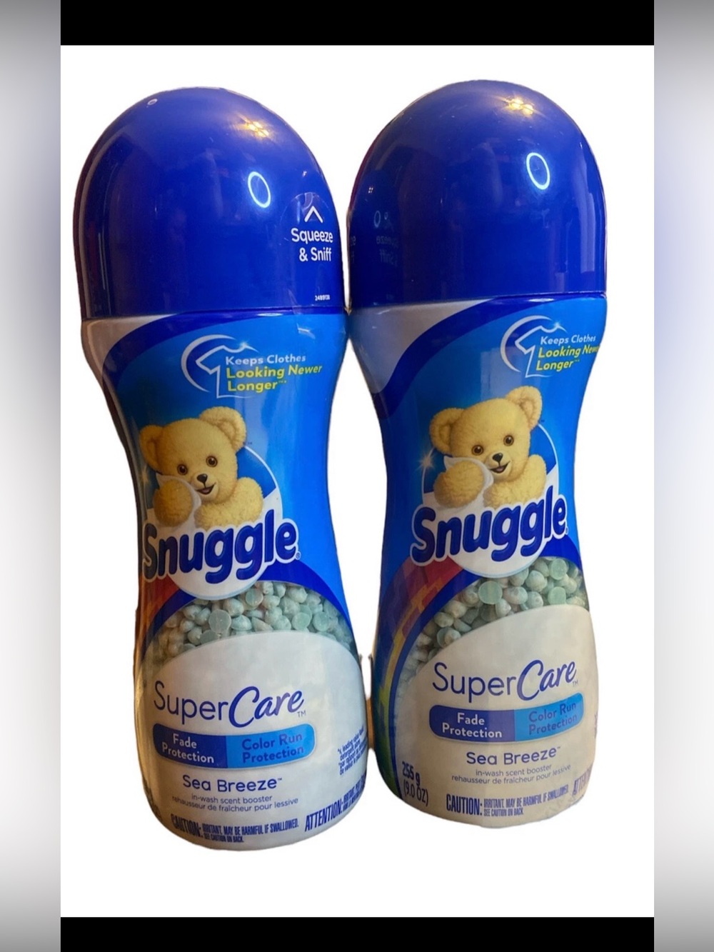 2 Snuggle Super Care Fade Protection Sea Breeze 9 Oz Each Scent Booster New